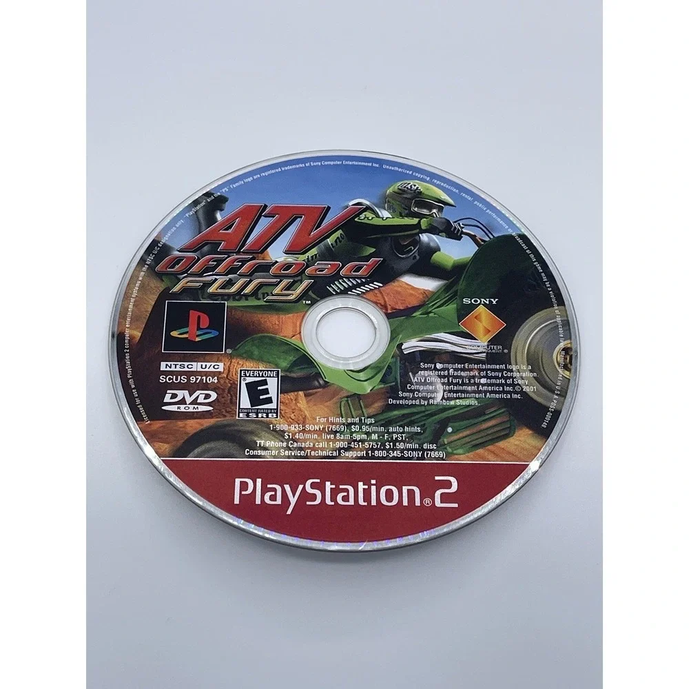 ATV‎ Offroad Fury (Sony PlayStation 2, 2001) PS2 RED Label Complete W/ Manual
